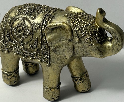 Ornate gold elephant - ornate,