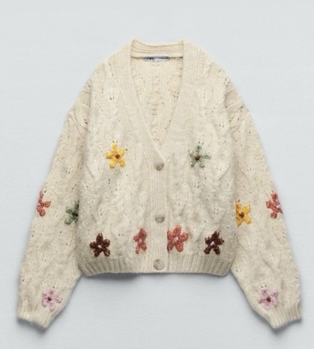 Zara floral cardigan - zara,