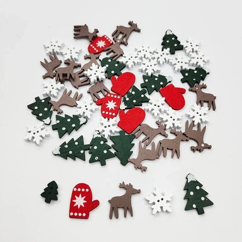 50pcs wooden hanging ornaments - 50pcs,