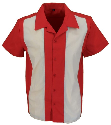 Retro deep red cream - deep, red/cream