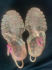 girls pink white jelly shoes baby size 4  (WE COMBINE POSTAGE )