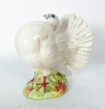 Beswick Birds 'Fantail Pigeon' 1614 White Gloss - Made in England!
