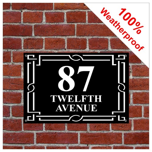 Retro design house sign
