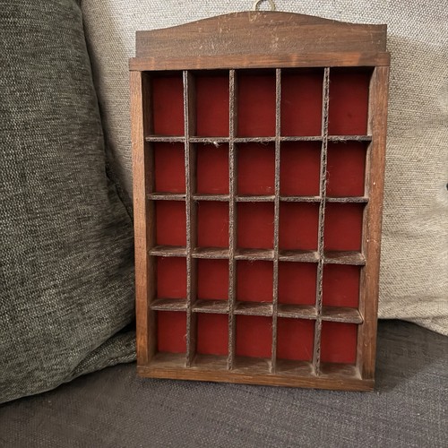 Vintage wooden curio - shelf,