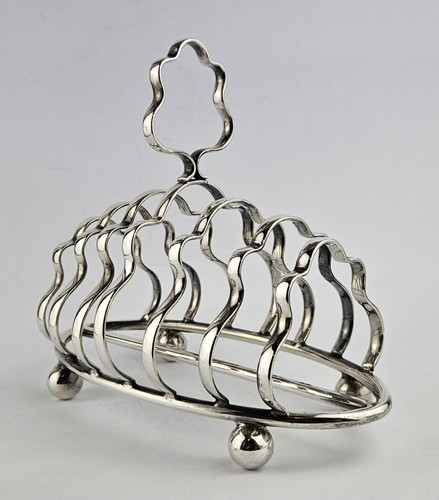 Silver plated toast rack - silver,