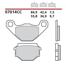 Brembo Rear Brake Pads 07014.CC for Fantic Motor LEADER 50 1995 1997