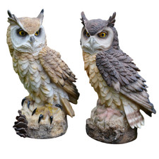 Vintage Great Horned Owl Resin