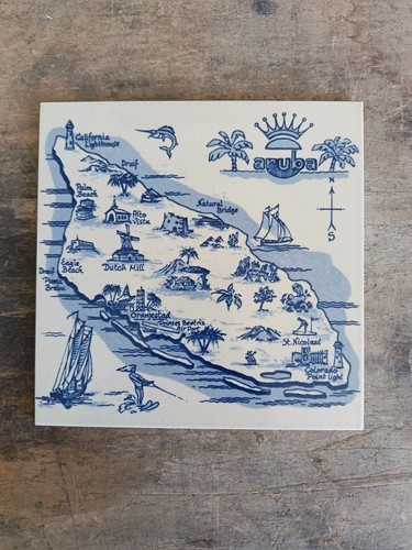 Vintage delft blue aruba - vintage,
