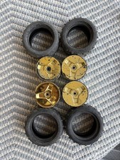 Vintage Tamiya Thunder Shot Gold Plated Wheels Tyres RC 58067 Schumacher 