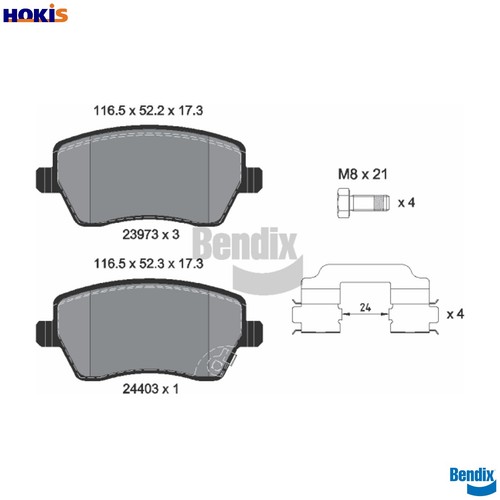 Brake pad set - pad, disc