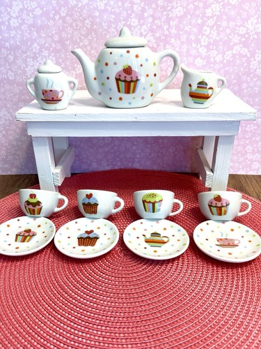 Cupcake tea set - set, vintage