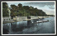 Oxford  "On The Thames (Isis) At Oxford  E.T.W.Dennis & Sons POSTCARD