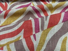 Pink Zebra Linen Look Print