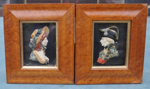 Rare pair wax relief - pair,