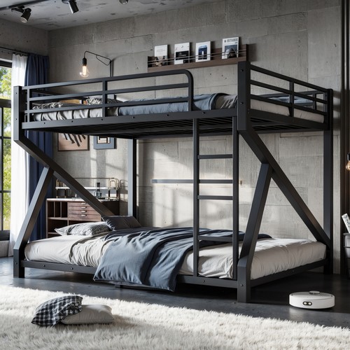 Queen over bunk bed - queen,