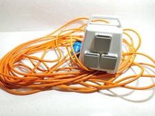 CAMPING 16A 230V THREE SOCKET MOBILE MAINS UNIT 20M CABLE CAMP SITE REF4454