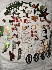 Vintage Christmas Cake Decorations Toppers  70's 80's bundle job lot NOS