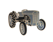 Grey Tractor Pin Badge