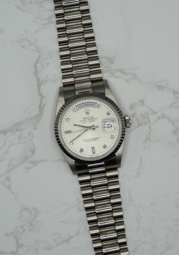 Gents 18ct white - white, rolex