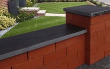 Black Basalt Natural Stone Wall Coping 30mm Thickness 