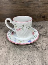 Johnson Brothers Summer Chintz -  Mugs 3-1/4” and saucers 5-1/2" - England 