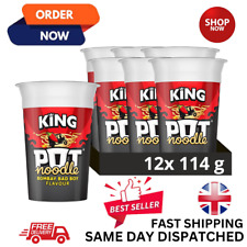Pot Noodle Bombay Bad Boy King Vegetarian quick to make noodles 12x 114 g | UK