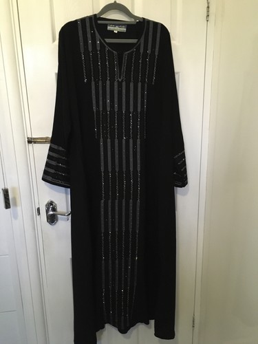 Elegant black abaya - black,