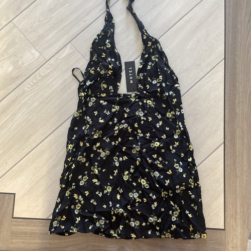 Motel rocks moura dress lemon - motel,