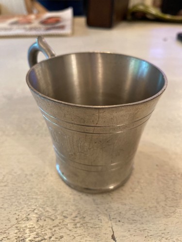 Pewter child cup - child, woodbury