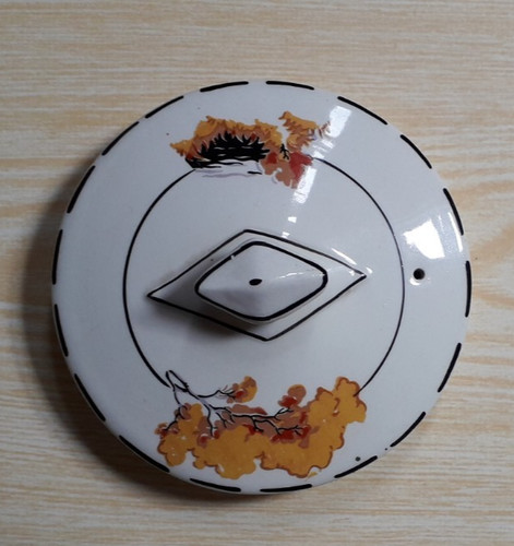 Art deco teapot lid - teapot, autumn