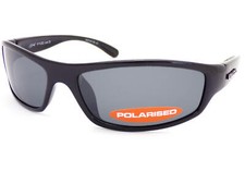 BLOC Sunglasses HORNET Polarized Shiny Black with Dark Grey CAT.3 Lenses P100