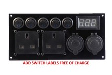 Switch Panel 12V/240V USB Control Motorhome VW Campervan T5 T4 