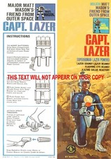 MAJOR MATT MASON CAPTAIN LAZER  A5 NEW FANTASY SHOP DISPLAY SIGN ADVERT