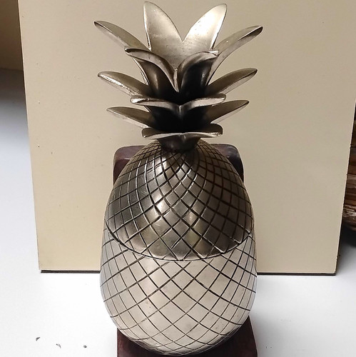 Pineapple shaped silver - pineapple, metal