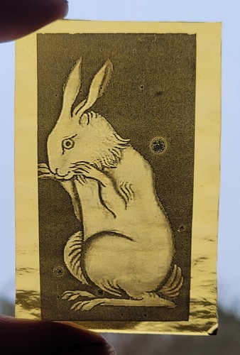 Stained glass rabbit kiln - glass,