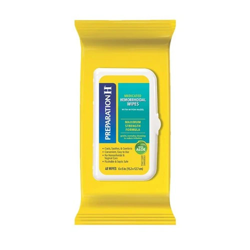 Medicated hemorrhoidal wipes - medicated,