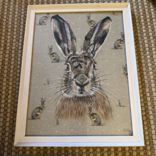 Original large wildlife hare - original,