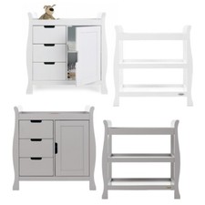 Obaby Stamford Sleigh Changing Units - Open or Closed - Nursery Storage