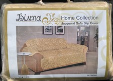 ONE SEATER SOFA SLIP COVER JACQUARD LILY BEIGE COLOUR CLEARANCE STOCK A23