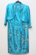 Zeila Donna Euro 44 UK 16 turqouise dress & jacket worn Mother of the Bride