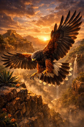 American birds prey wall - birds,