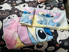 Multi Coloured Stitch Tye Dye Single Bedding With Zip Closing And 2 Pillow Case