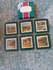 CLOVERLEAF 6 TRADITIONAL COASTERS  PHEASANT WOOD COCK PARTRIDGE GROUSE SNIPE...