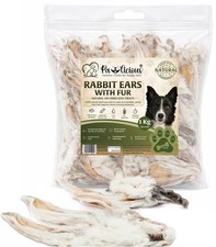 1kg Rabbit Ears with Fur/Hair