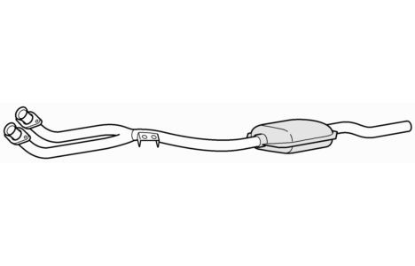 Front exhaust pipe - front, &