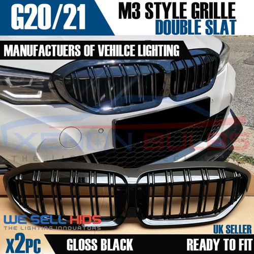 Gloss black double slat - gloss, grille