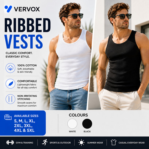 Men ribbed 100 fine cotton - ribbed,