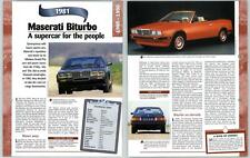 Maserati Biturbo - 1980/1990 A Century Of Cars - Hachette Page