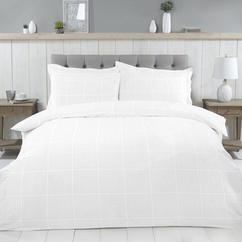 White jacquard squares - white,