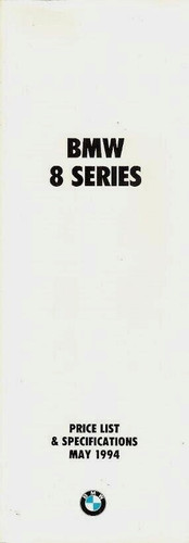 Bmw series specifications - bmw, 8-series